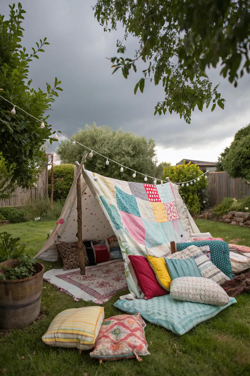 Create playful adventure with cozy DIY blanket forts.