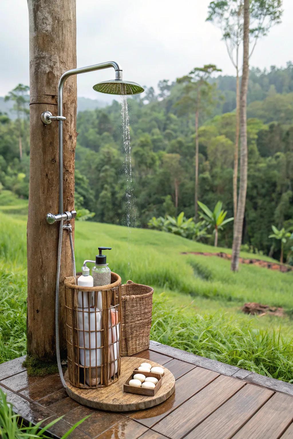 Eco-friendly materials are both stylish and sustainable for your shower.