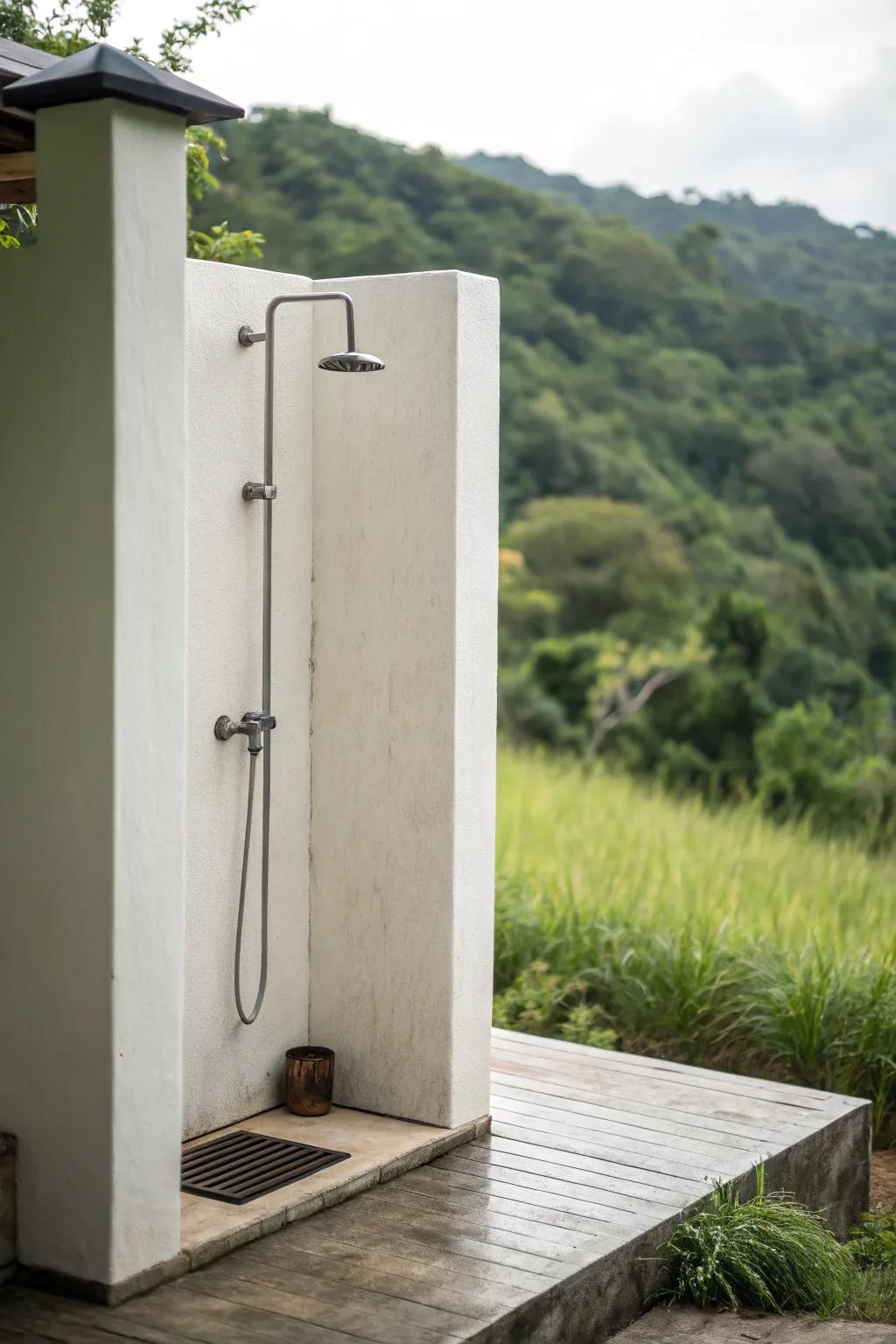 Embrace simplicity with a minimalist shower design.