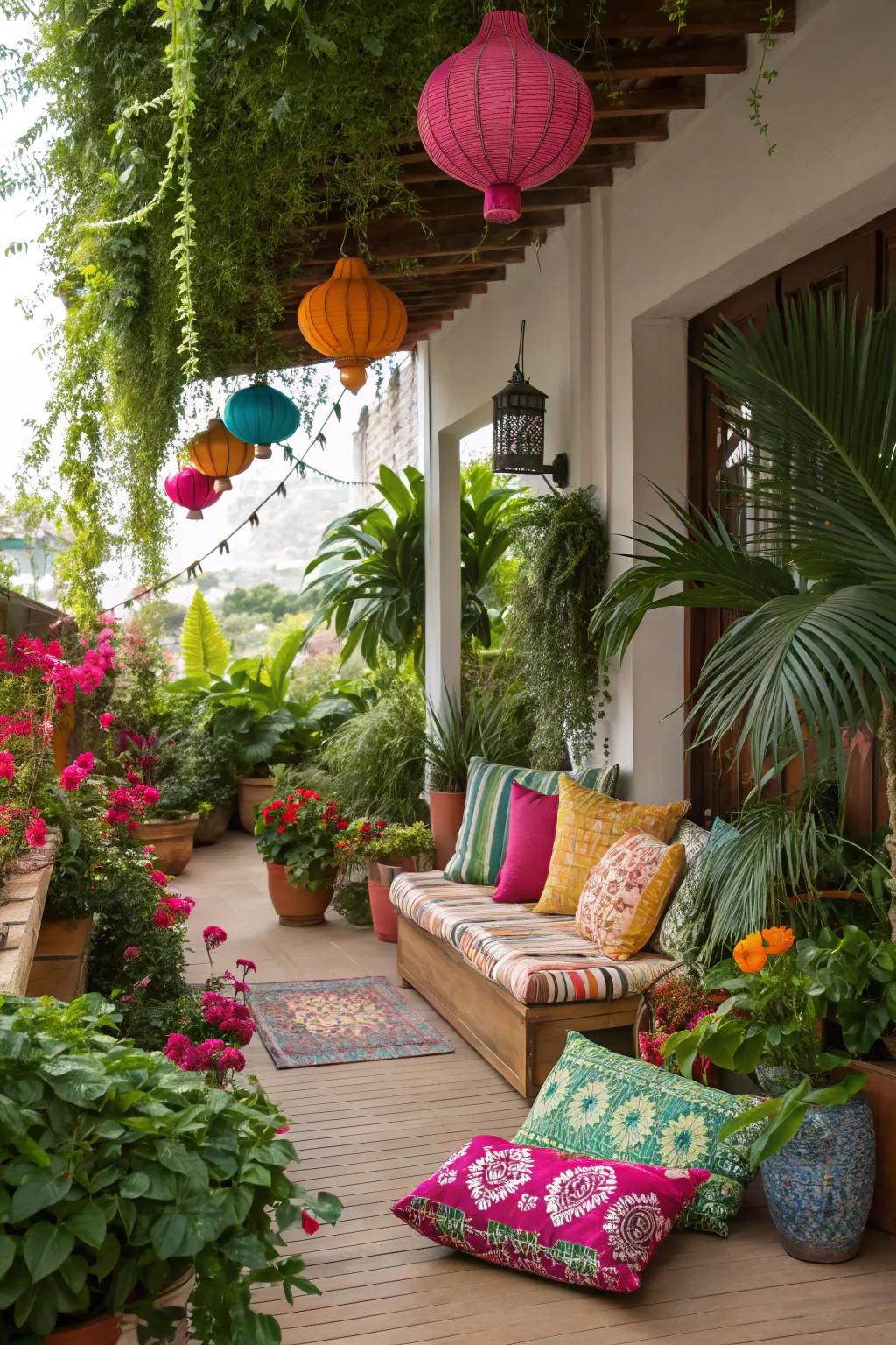 Infuse your terrace with a tropical vibe.