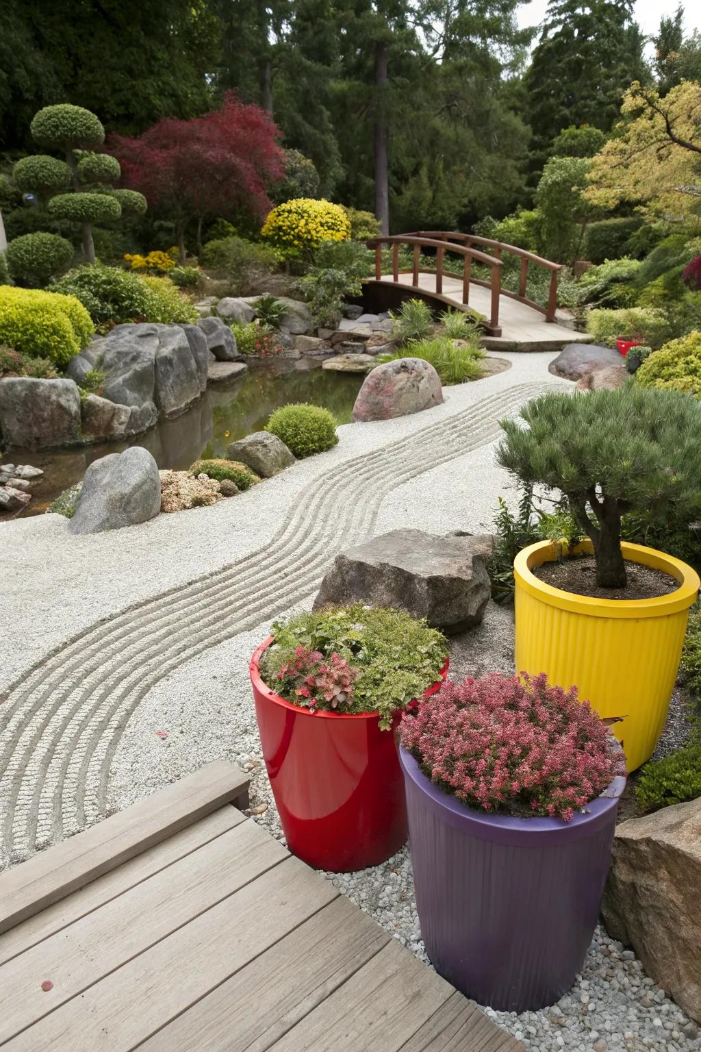 Container gardens offer flexibility and seasonal color