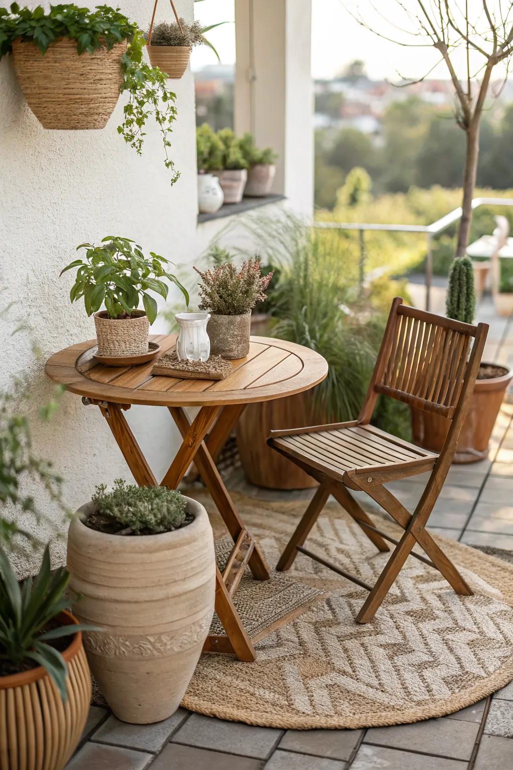 Textural variety enhances the visual appeal of patios.