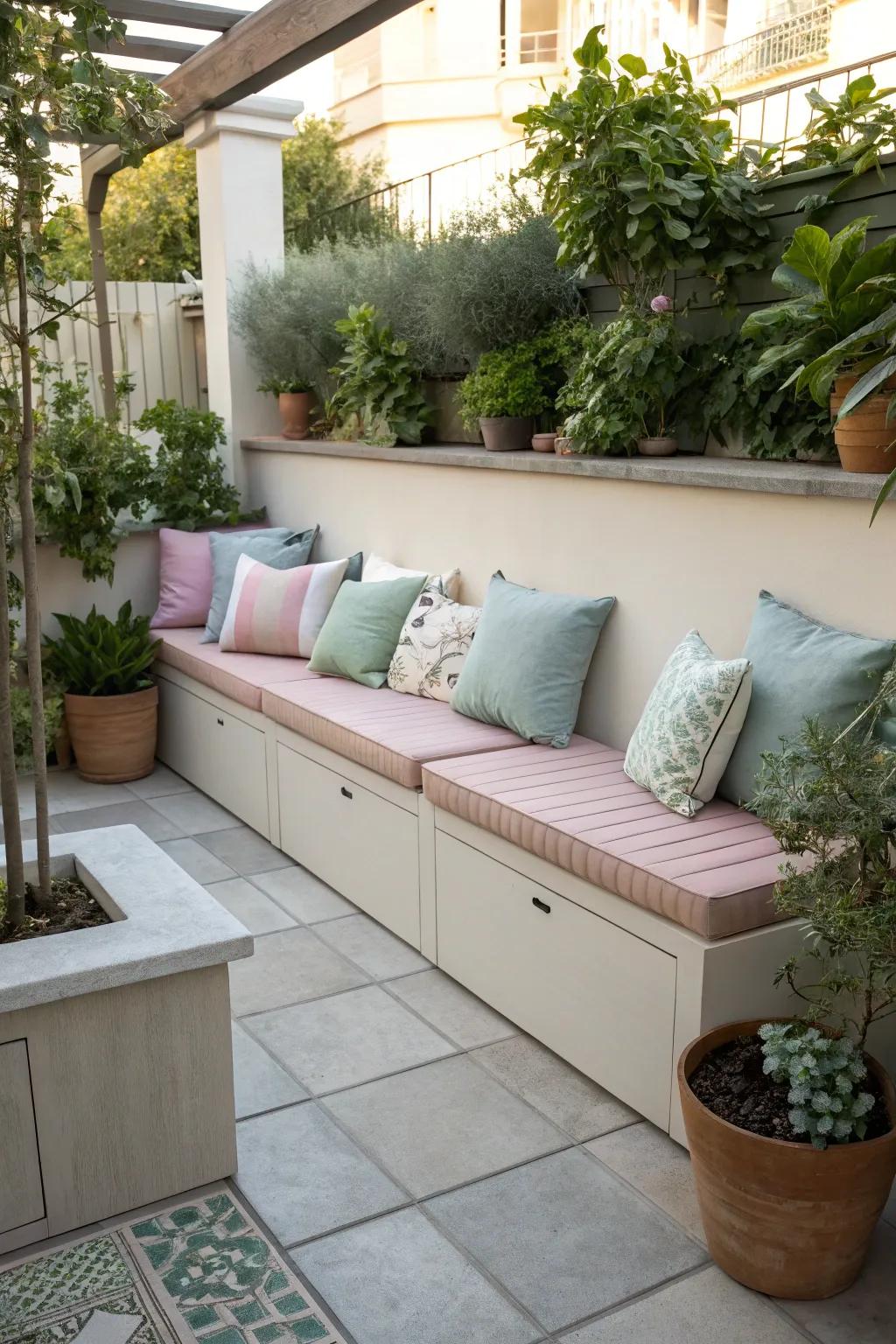 Maximize space with sleek built-in benches.