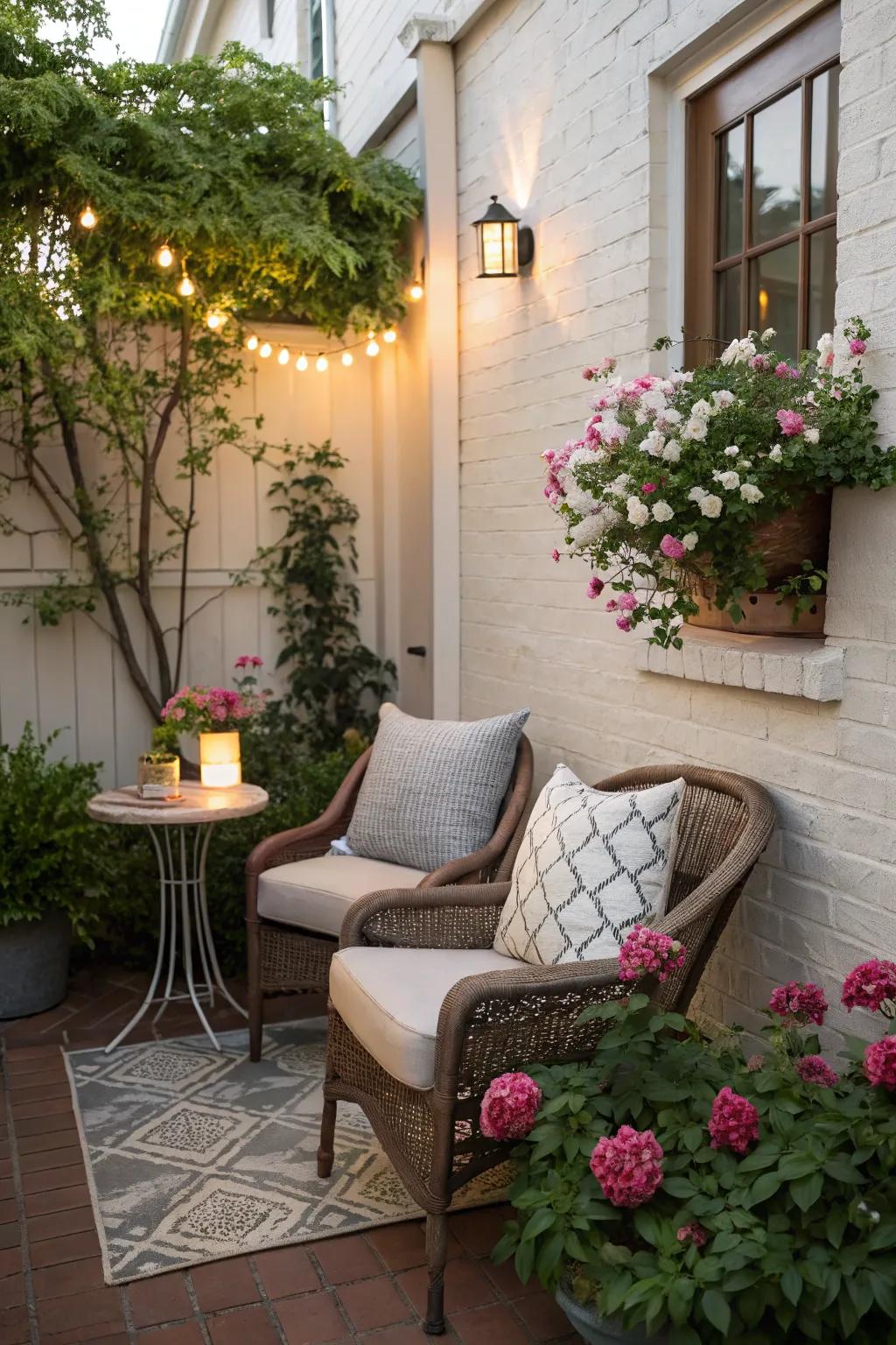 Creative use of space can turn small areas into relaxing retreats.