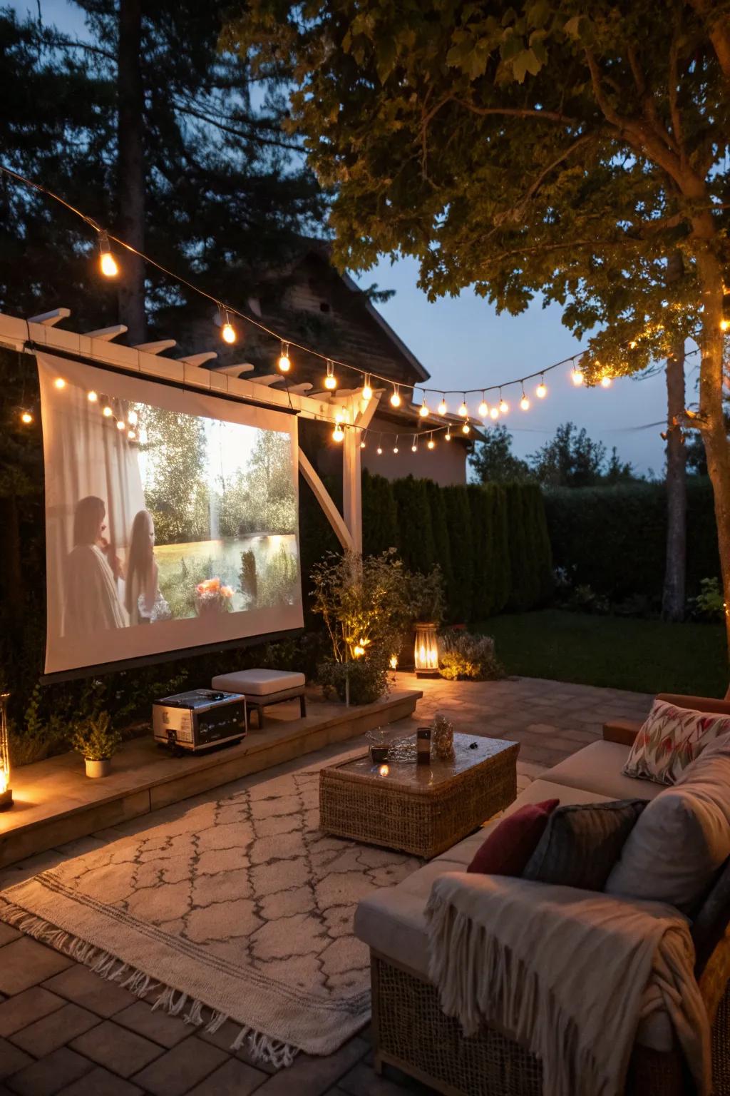 Outdoor movie nights offer a unique entertainment experience.