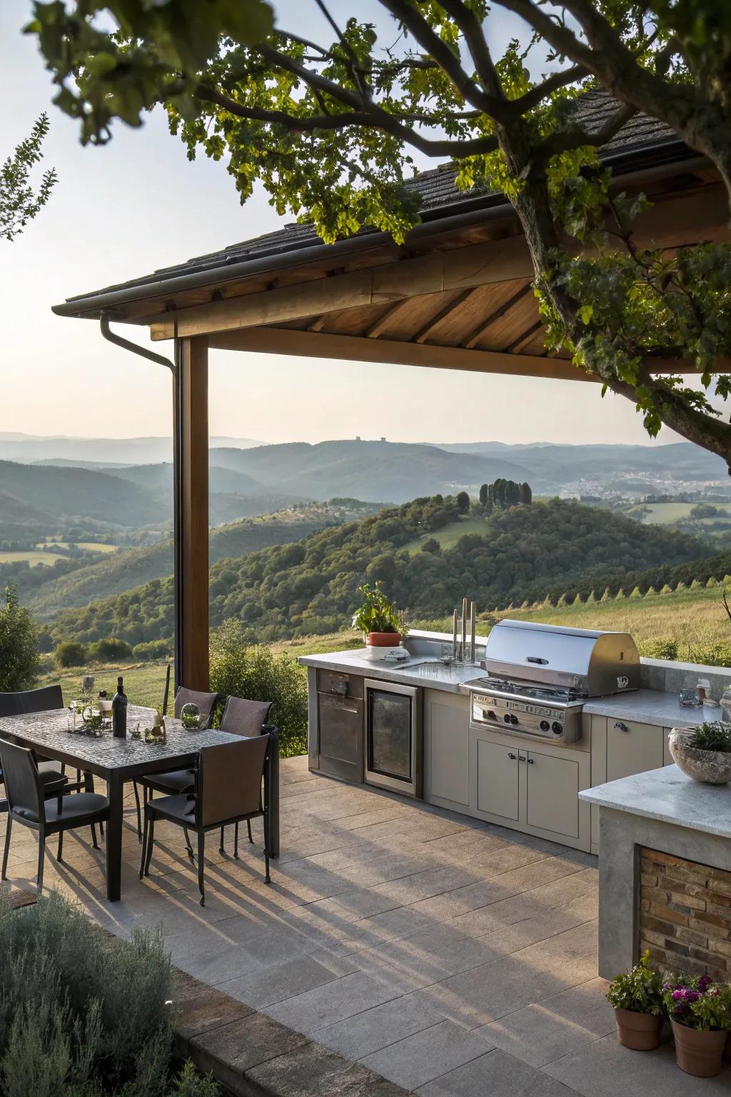 A pavilion perfectly positioned to capture stunning views.