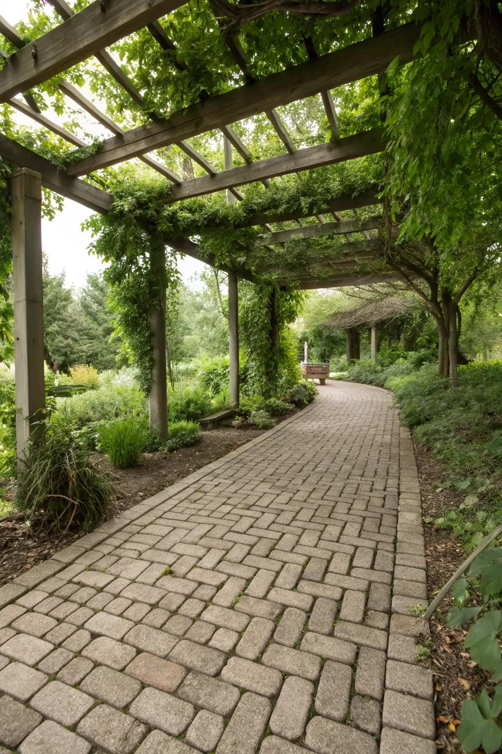 Permeable pavers support drainage and offer a stylish look.