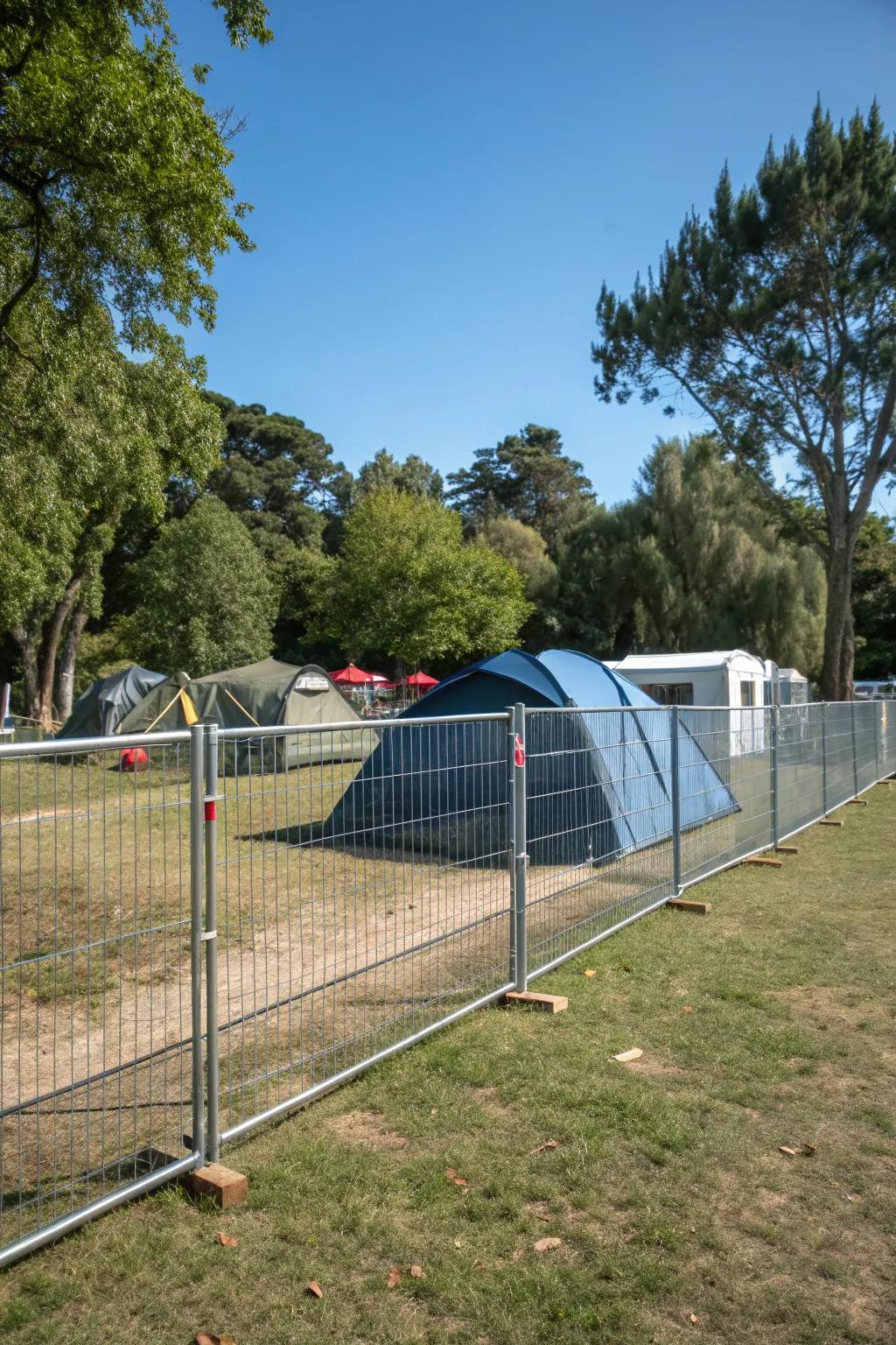 Define your space with portable fencing.