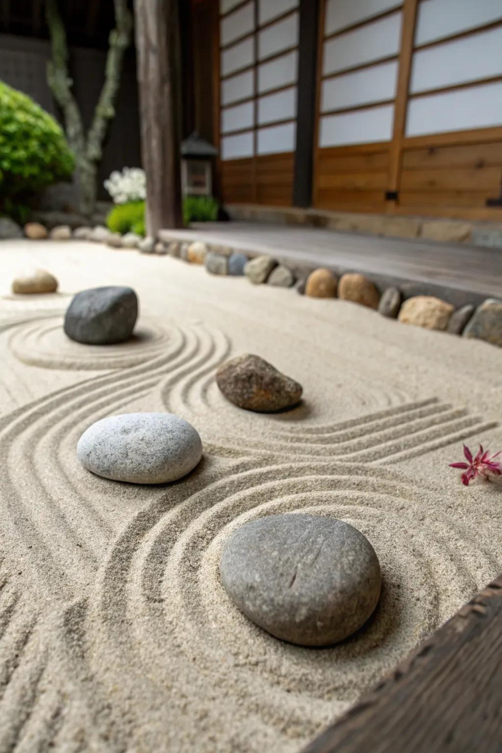 Zen corner offering a peaceful retreat in your garden.