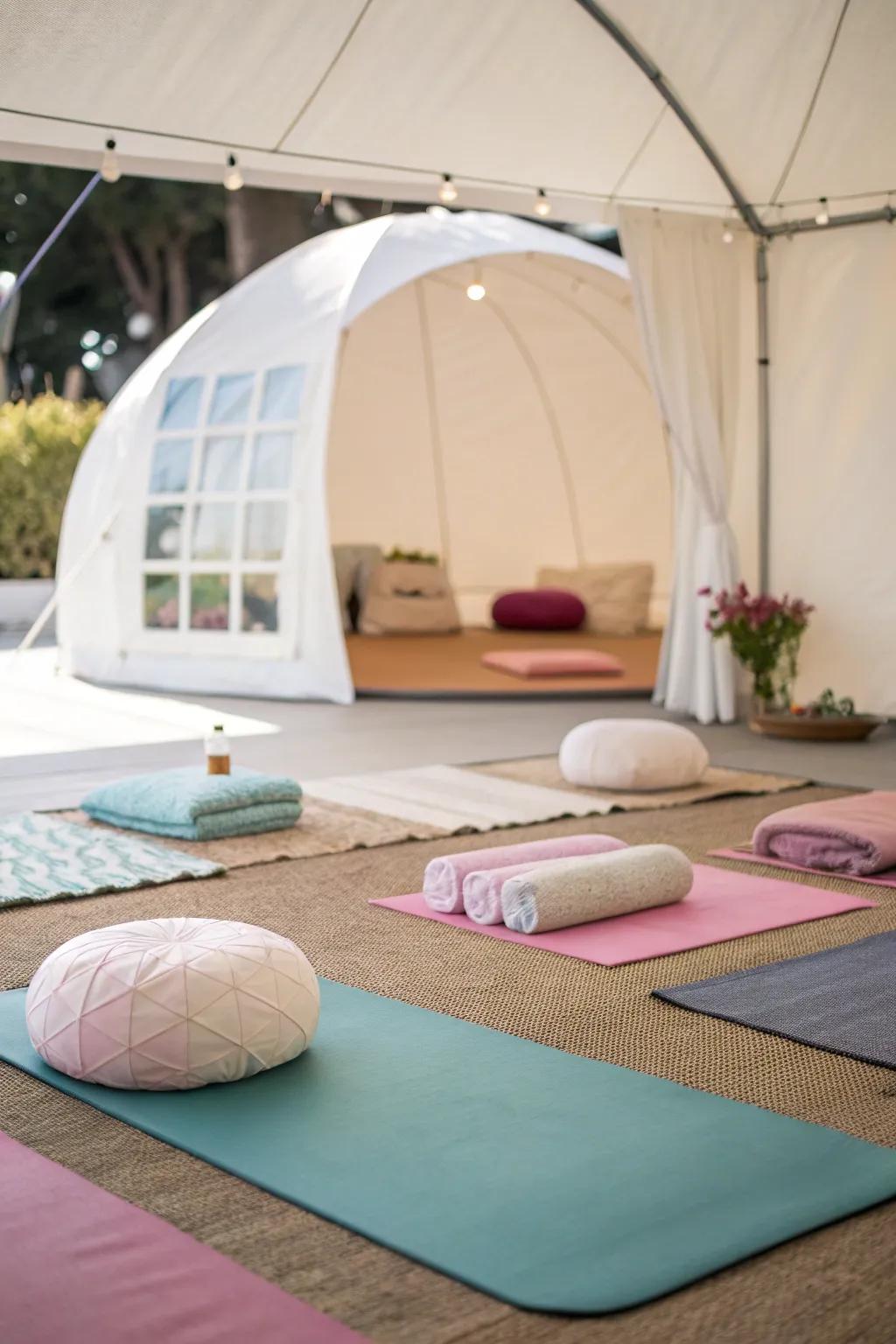 A zen yoga pod designed for mindful practice and tranquility.