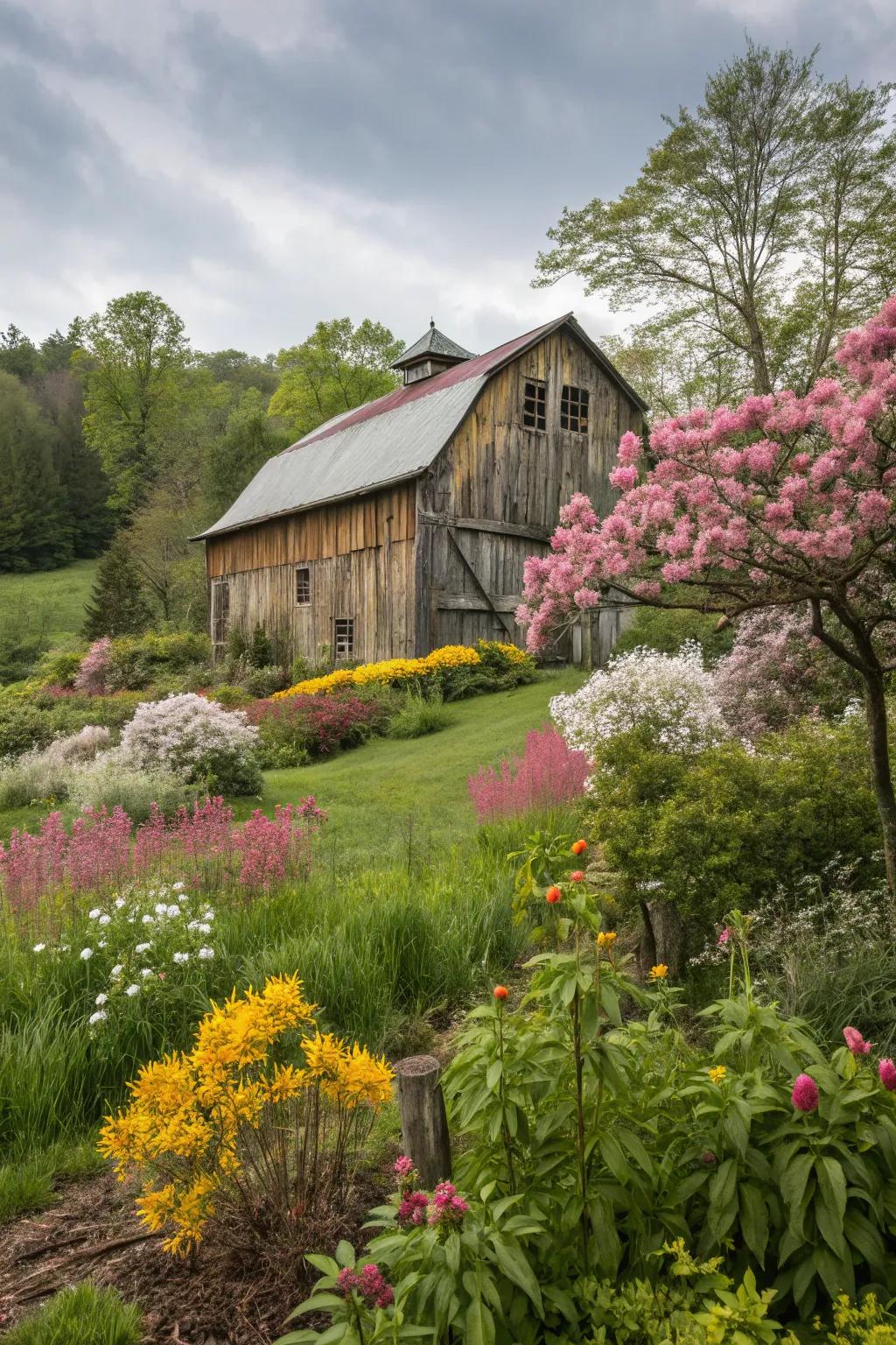 Seasonal plants keep the landscape vibrant and ever-changing.