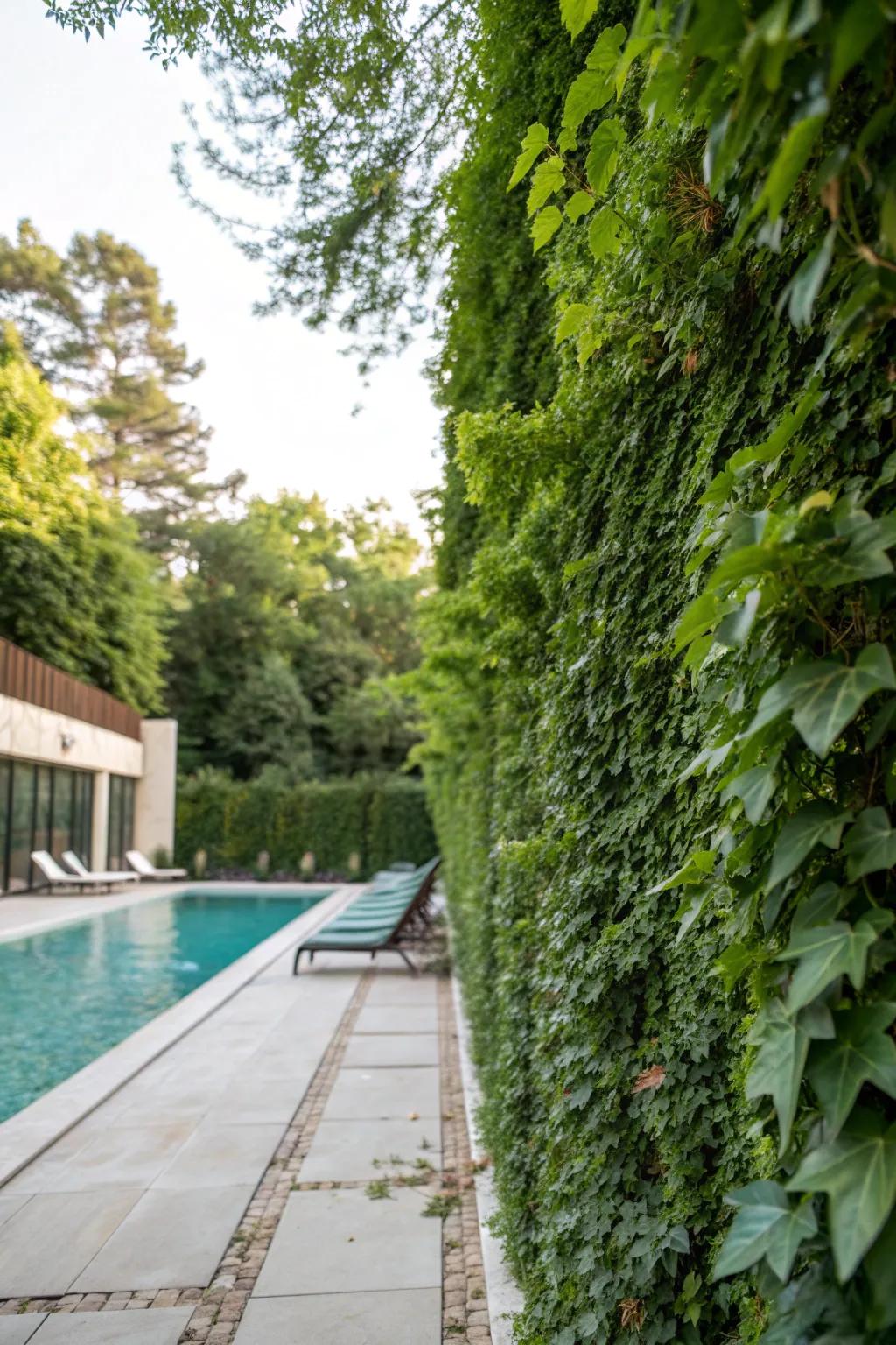 Bring lushness with a vertical green wall.