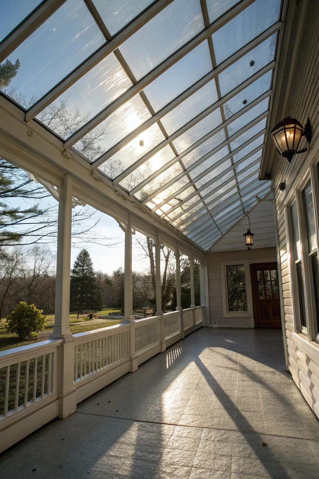 Glass roofs provide light and shelter elegantly.