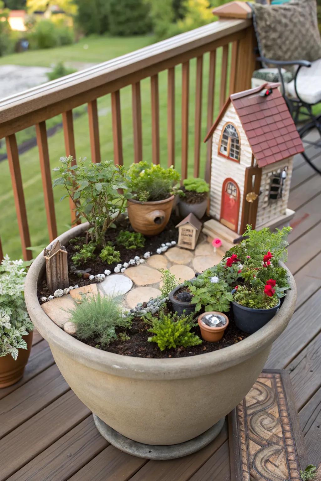 Miniature gardens bring whimsy and charm to your outdoor space.