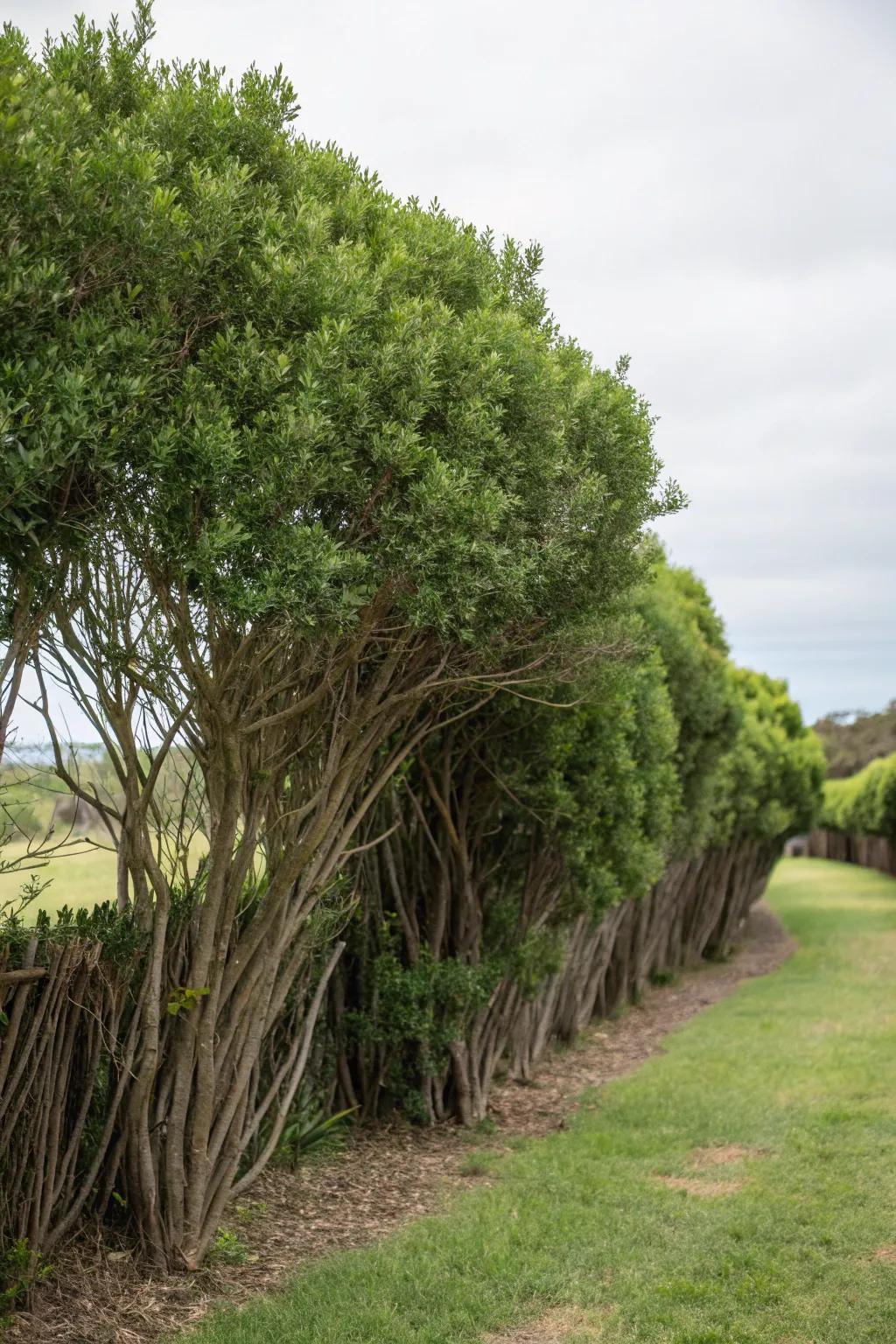 Wax myrtle offering a fast-growing and rustic privacy solution.