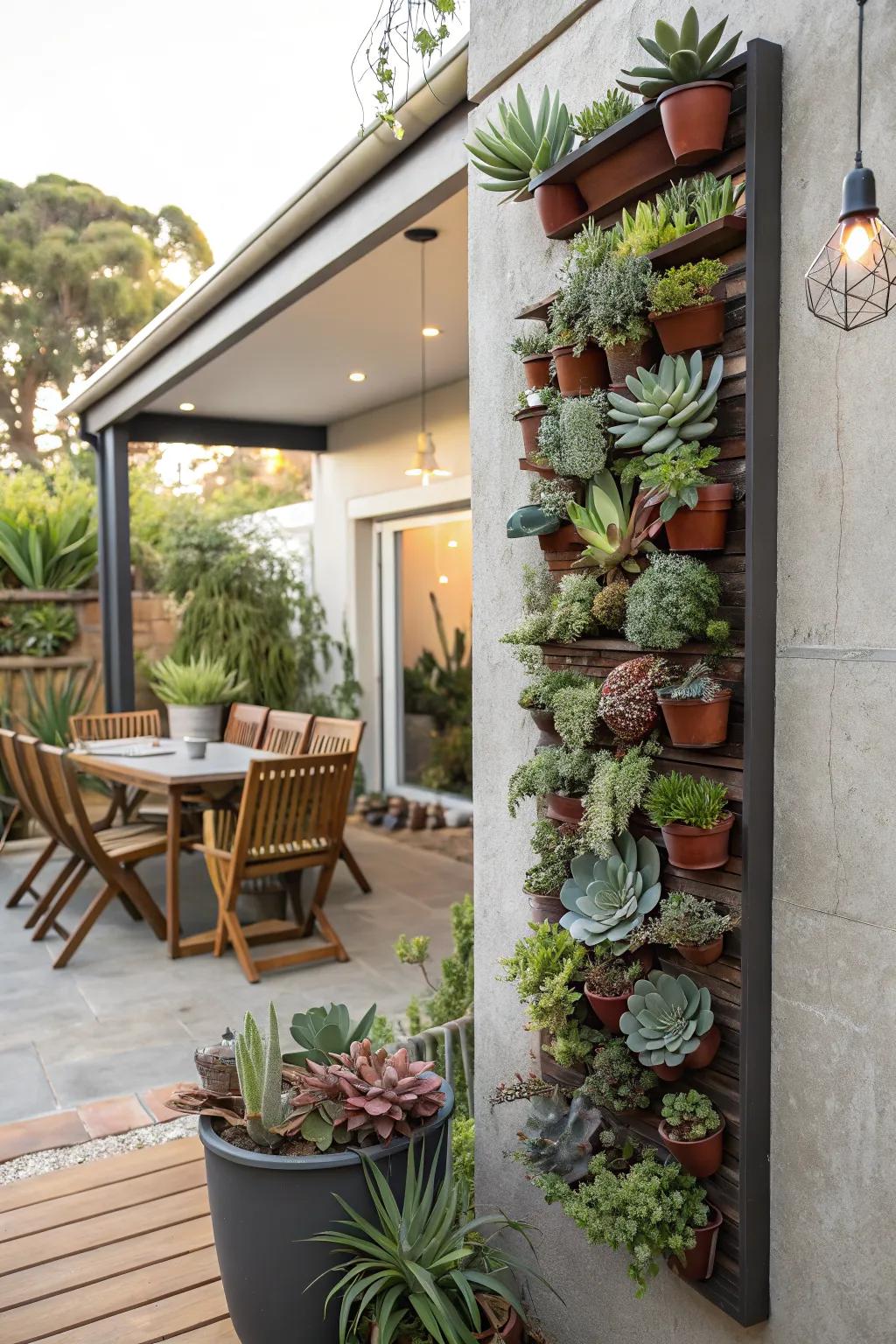 Succulent walls combine nature and art beautifully.