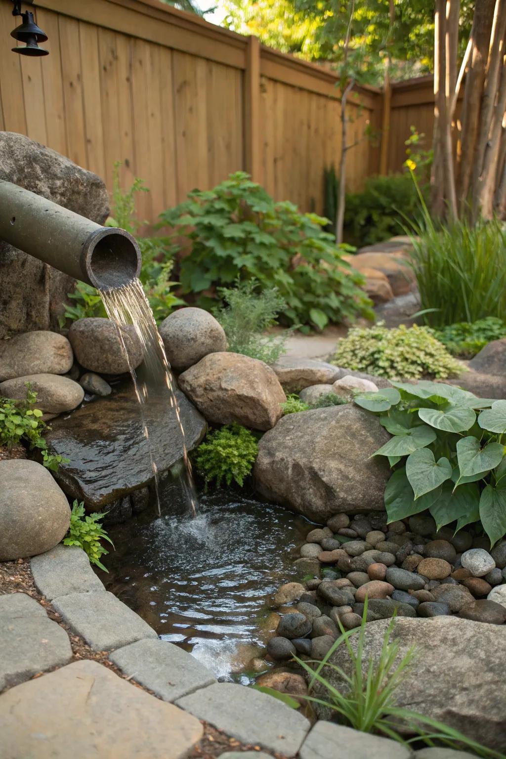 Conserve water with a beautiful rock garden.