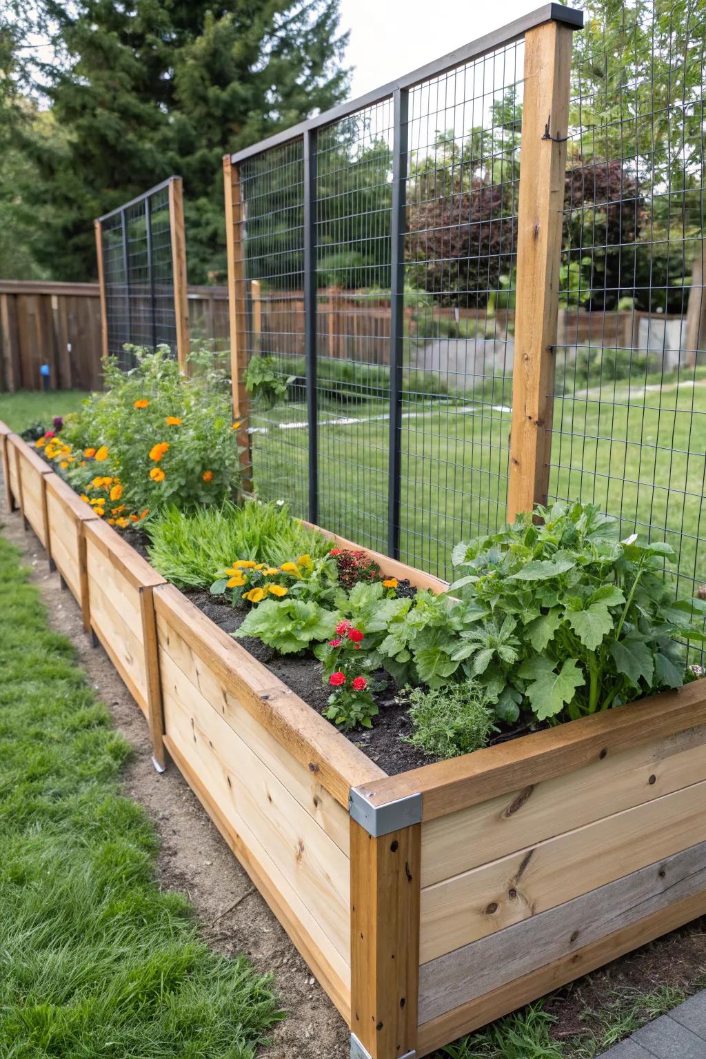 Hybrid designs offer a modern twist to traditional garden fencing.