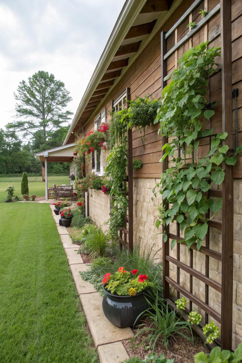 Vertical gardens maximize space and add a striking visual element.