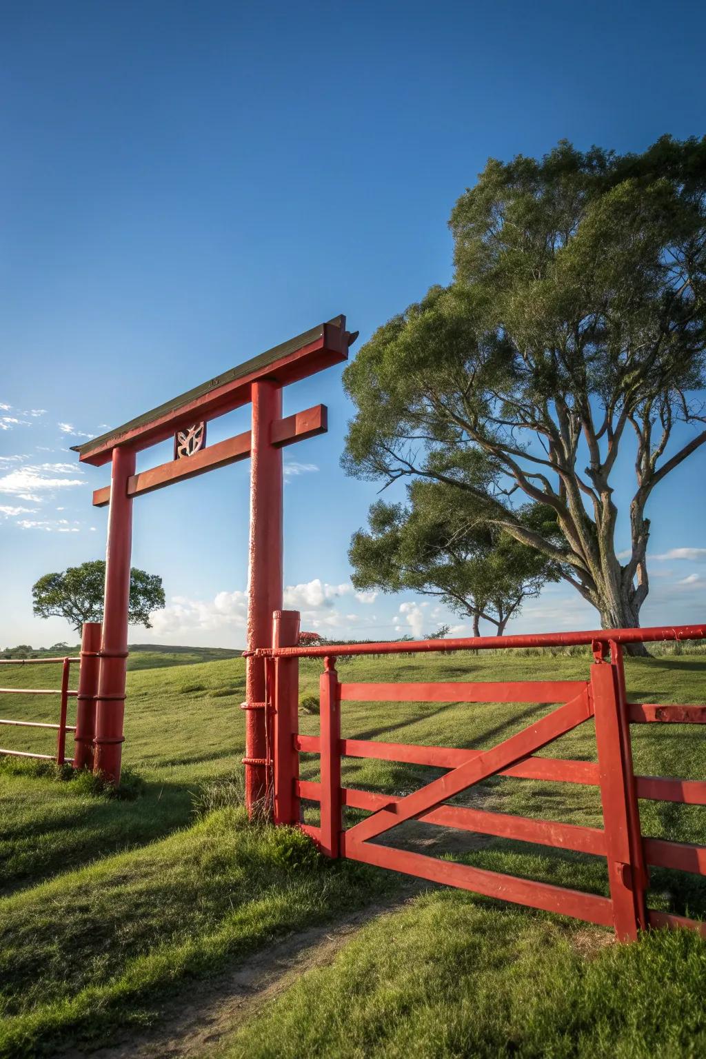 A bold color transforms your gate into a vibrant focal point.