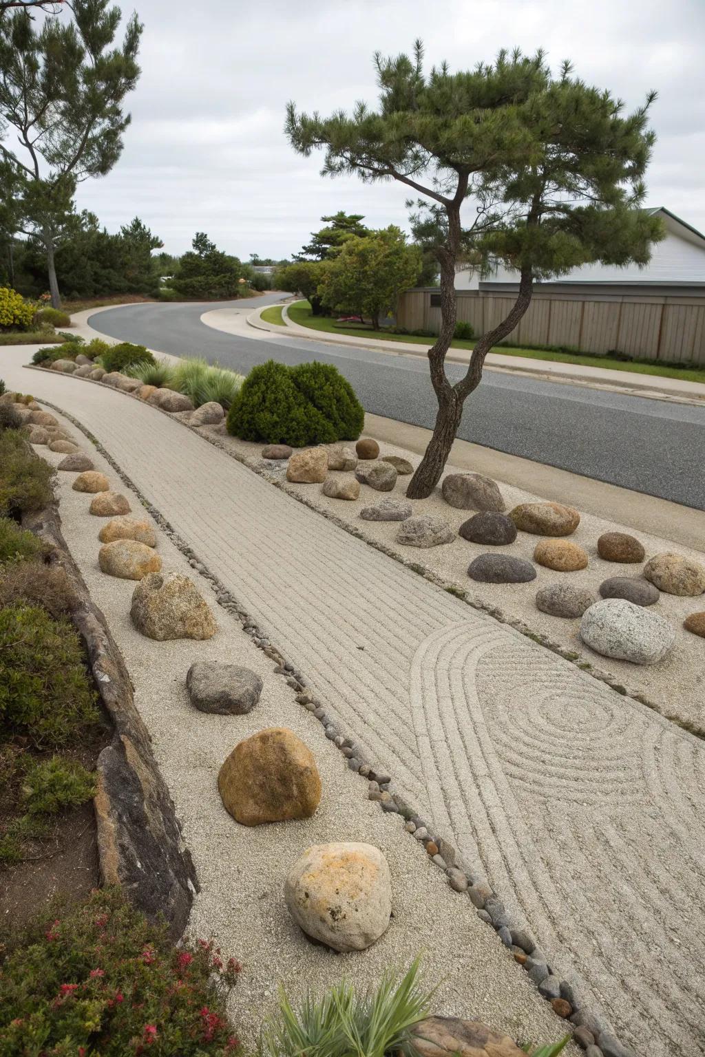 Zen gardens offer tranquility and minimalist beauty.