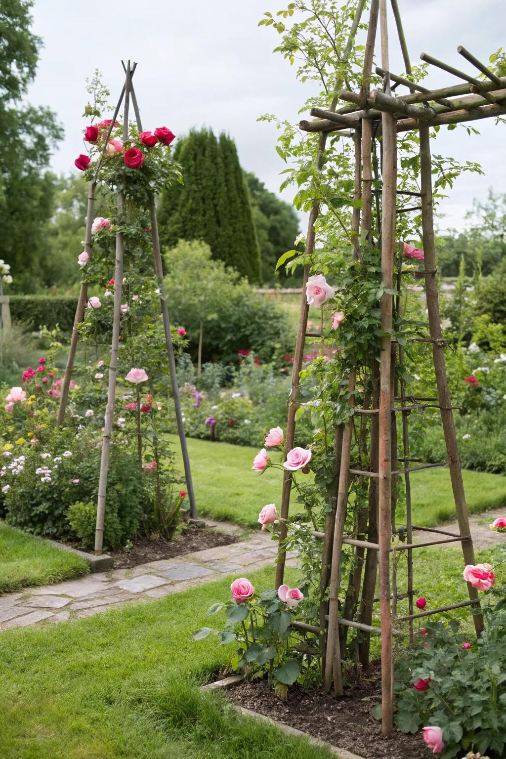 Sustainable recycled frames giving roses a personal touch.