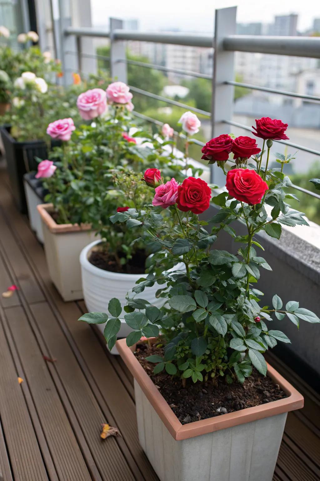 Miniature rose gardens bring beauty to even the smallest spaces.