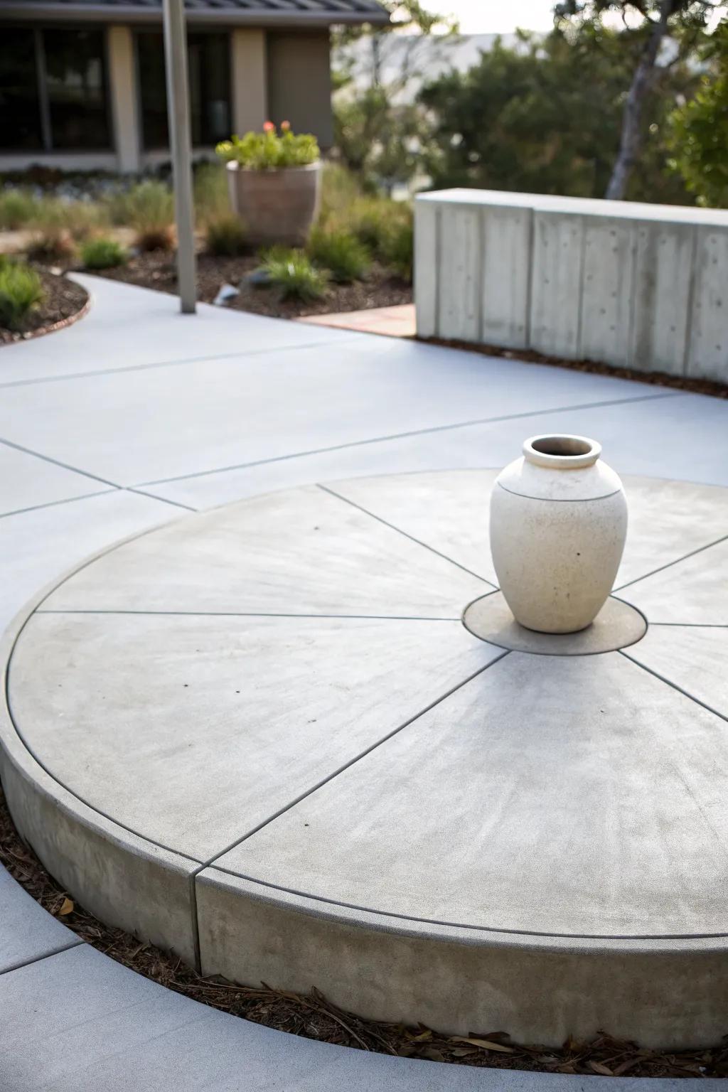 Minimalist design keeps the patio open and inviting.