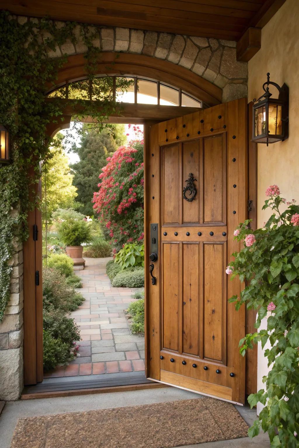 A wide entryway makes a bold, welcoming statement.