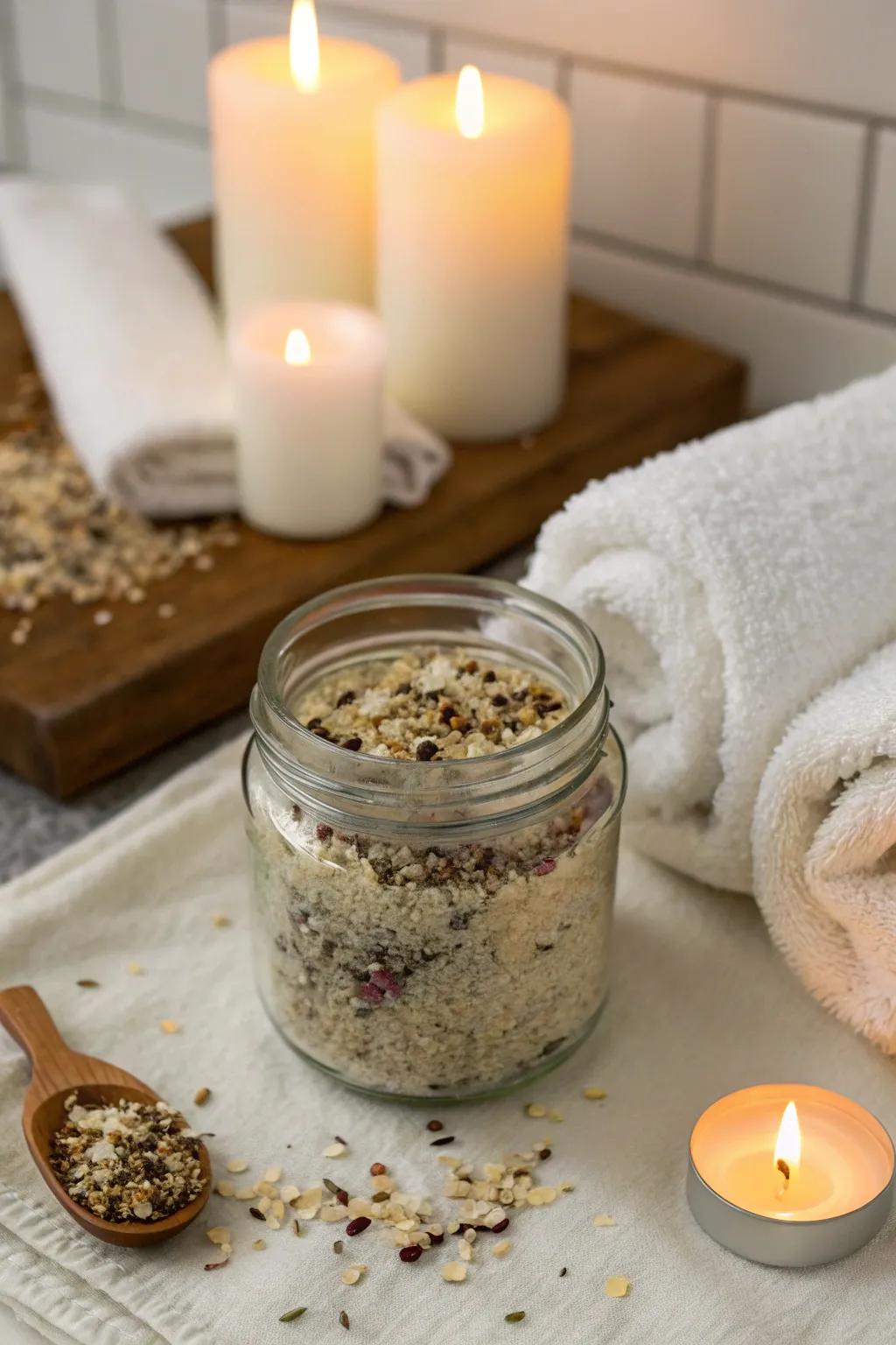 Seed-infused bath soaks that offer a luxurious and nourishing escape.