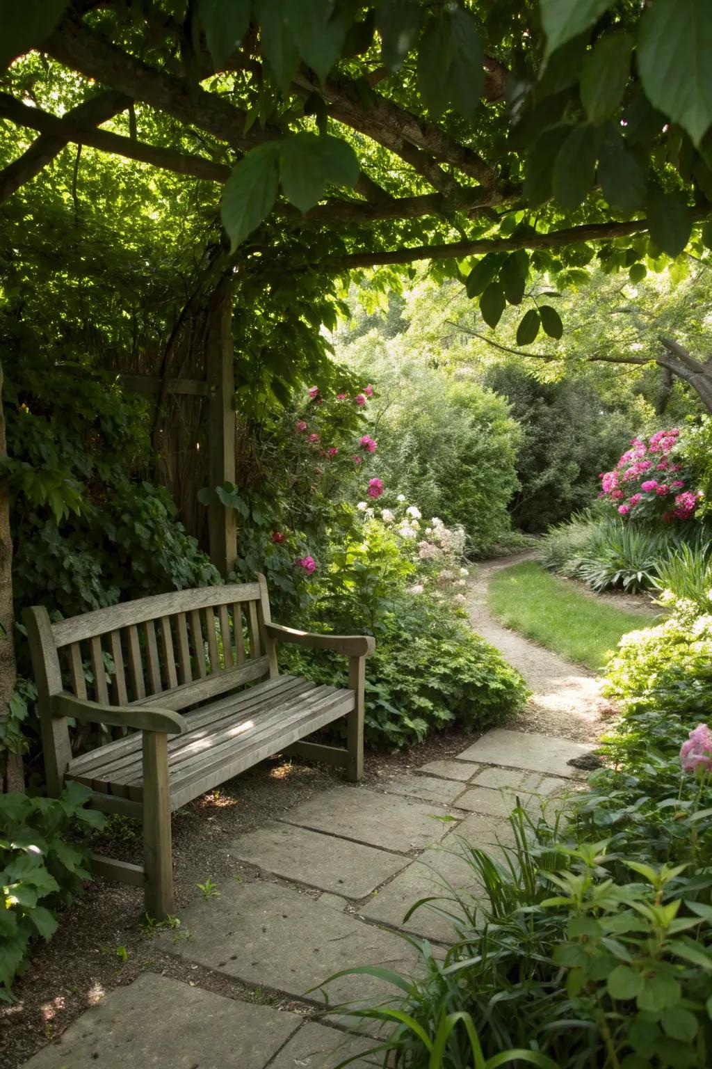 Create a tranquil meditation spot in your garden.