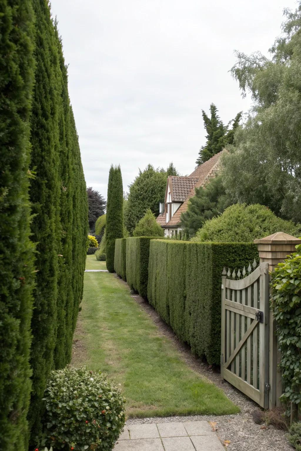 Shrubs offer natural privacy for your home.