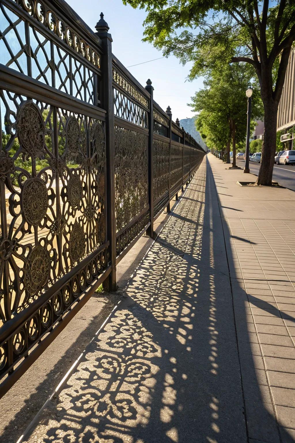 Metal screens add an artistic touch to any fence design.