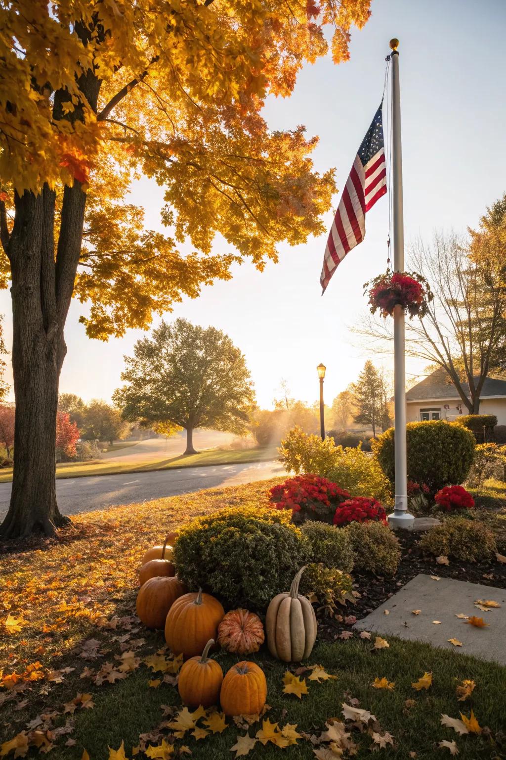 Seasonal decor keeps your flagpole area lively and festive year-round.