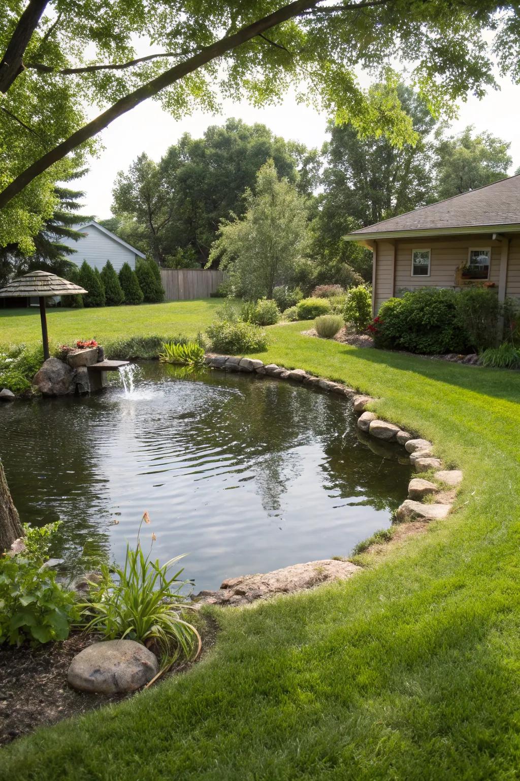 Small ponds create a serene oasis.