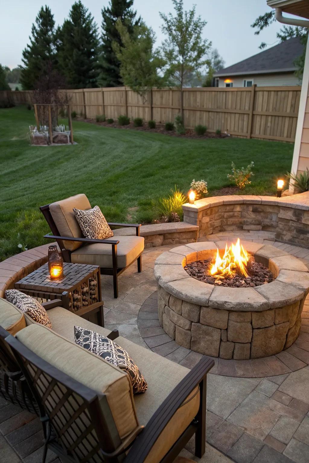 Fire pits create a cozy gathering spot in your backyard.