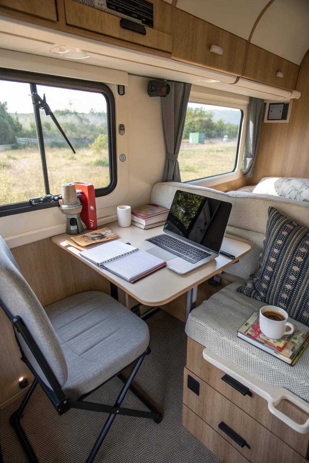 Stay productive on the road with a portable workspace.
