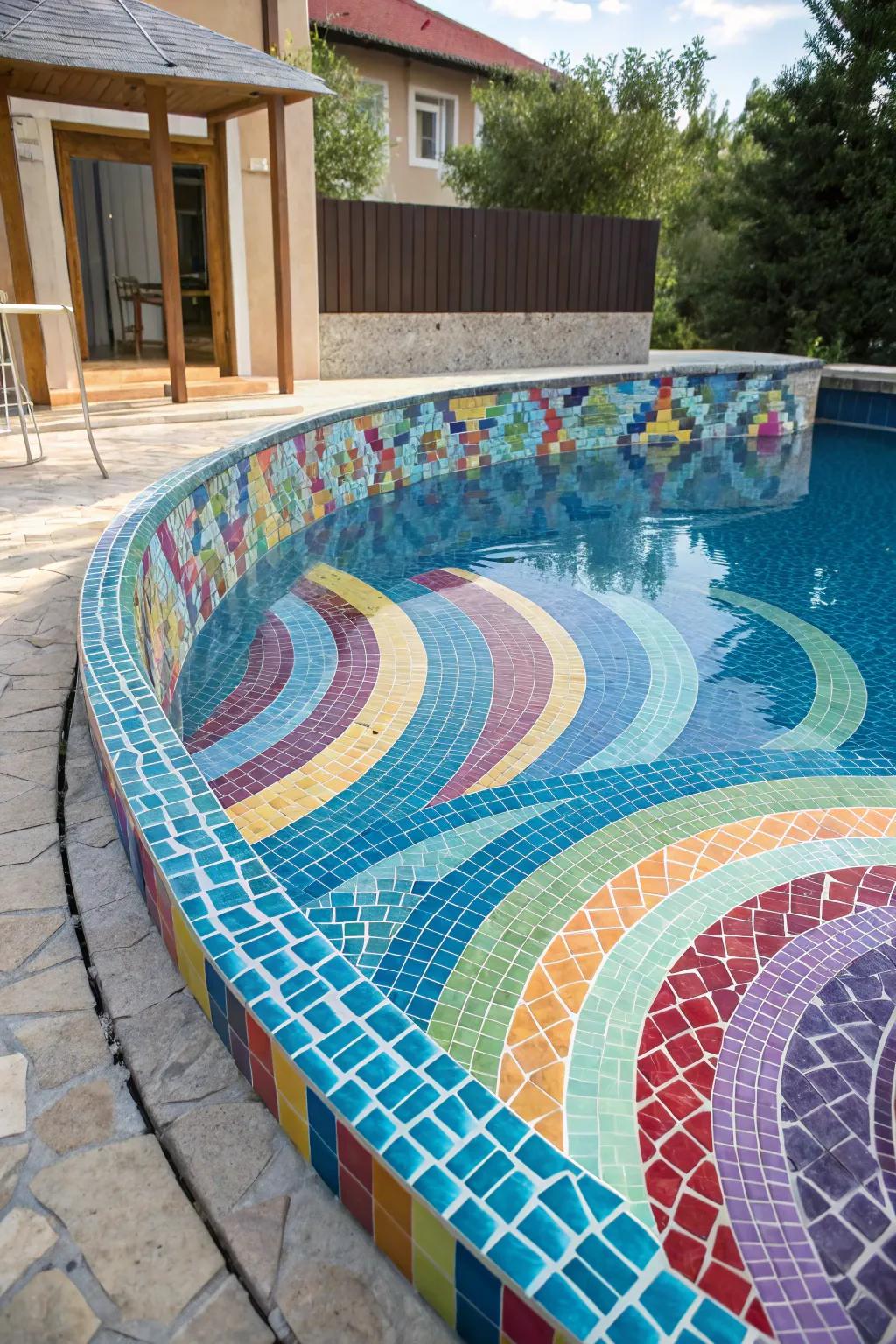 Artistic tiles transform your pool into a work of art.