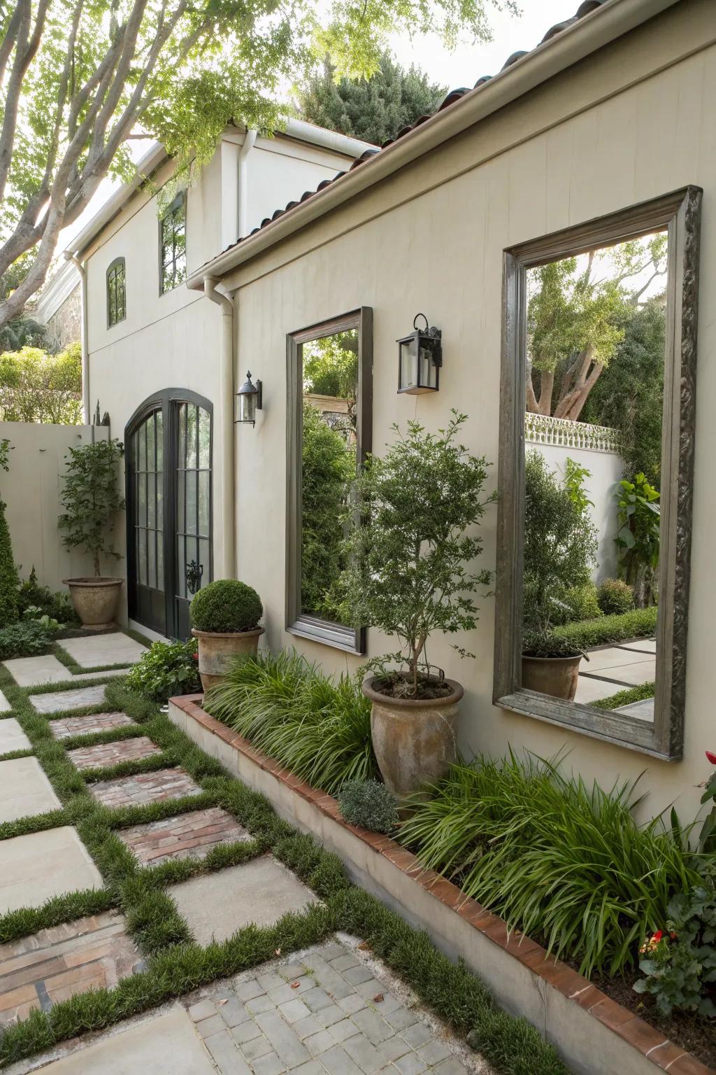 Create the illusion of space with mirrored illusions.
