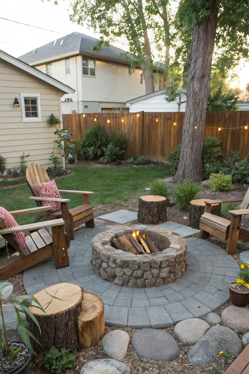 Create a warm and inviting space with a DIY fire pit.