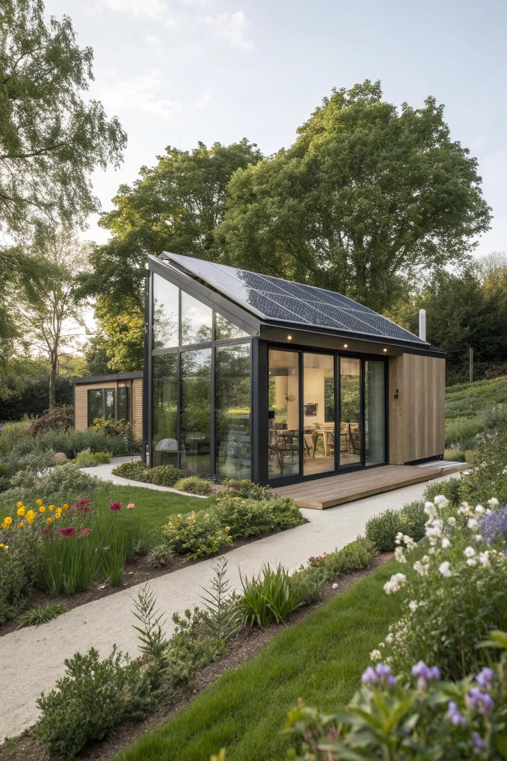 A solar-powered office is eco-friendly and cost-effective.