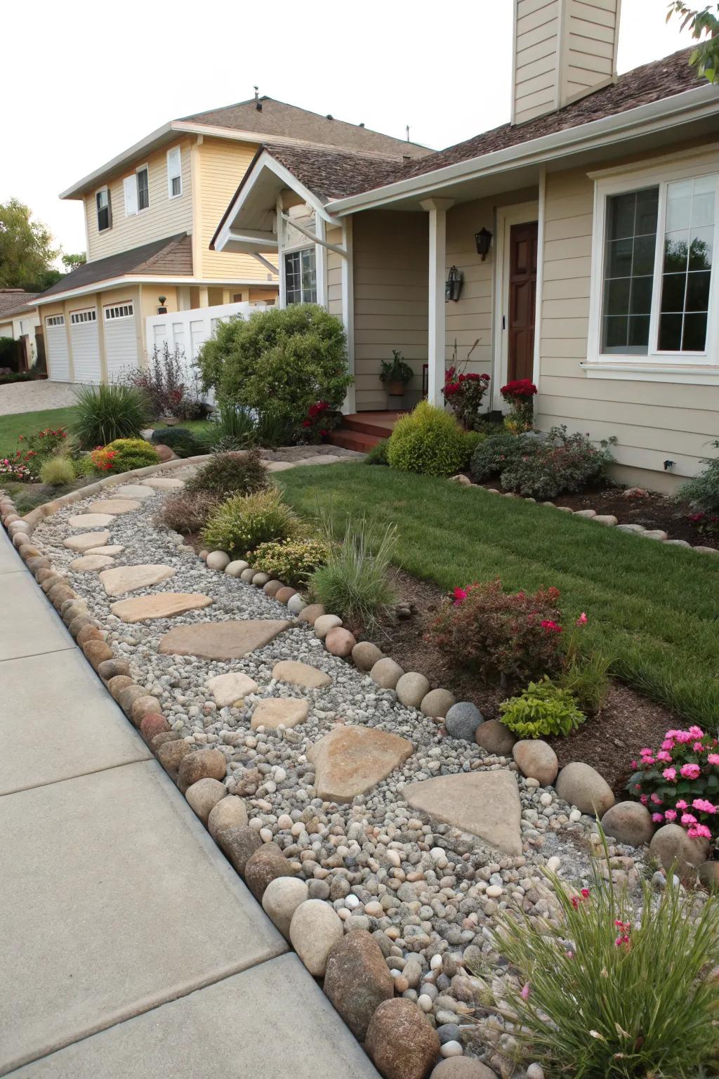 Pebble accents bring a clean, contemporary vibe.