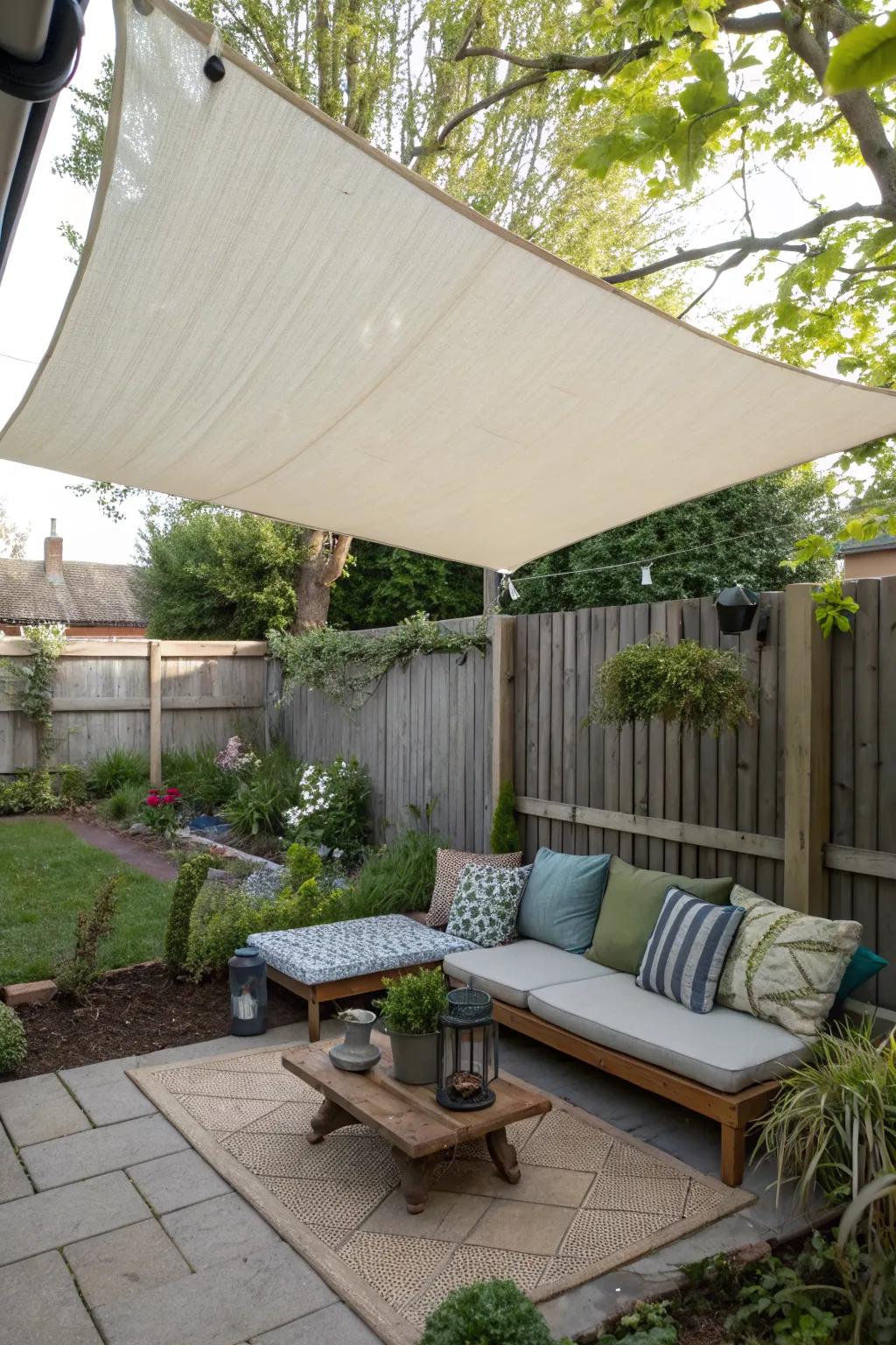 DIY shade sails offer a personal and budget-friendly shading solution.
