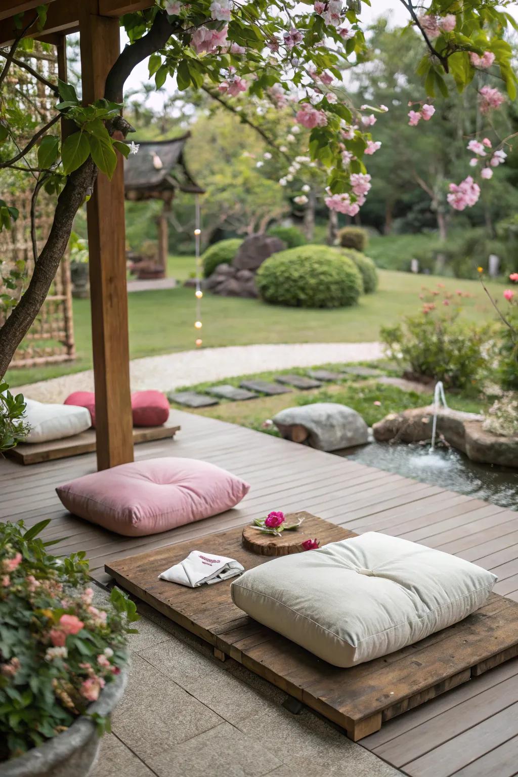 Find your inner peace in a dedicated meditation zone.