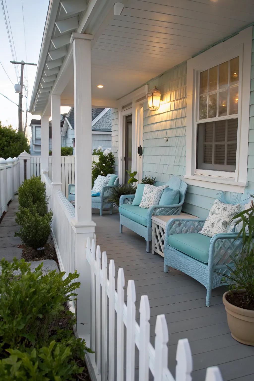 A cohesive color palette ties the whole space together.