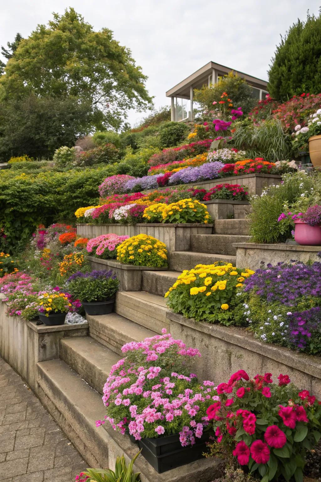 Seasonal blooms adding color throughout the year.