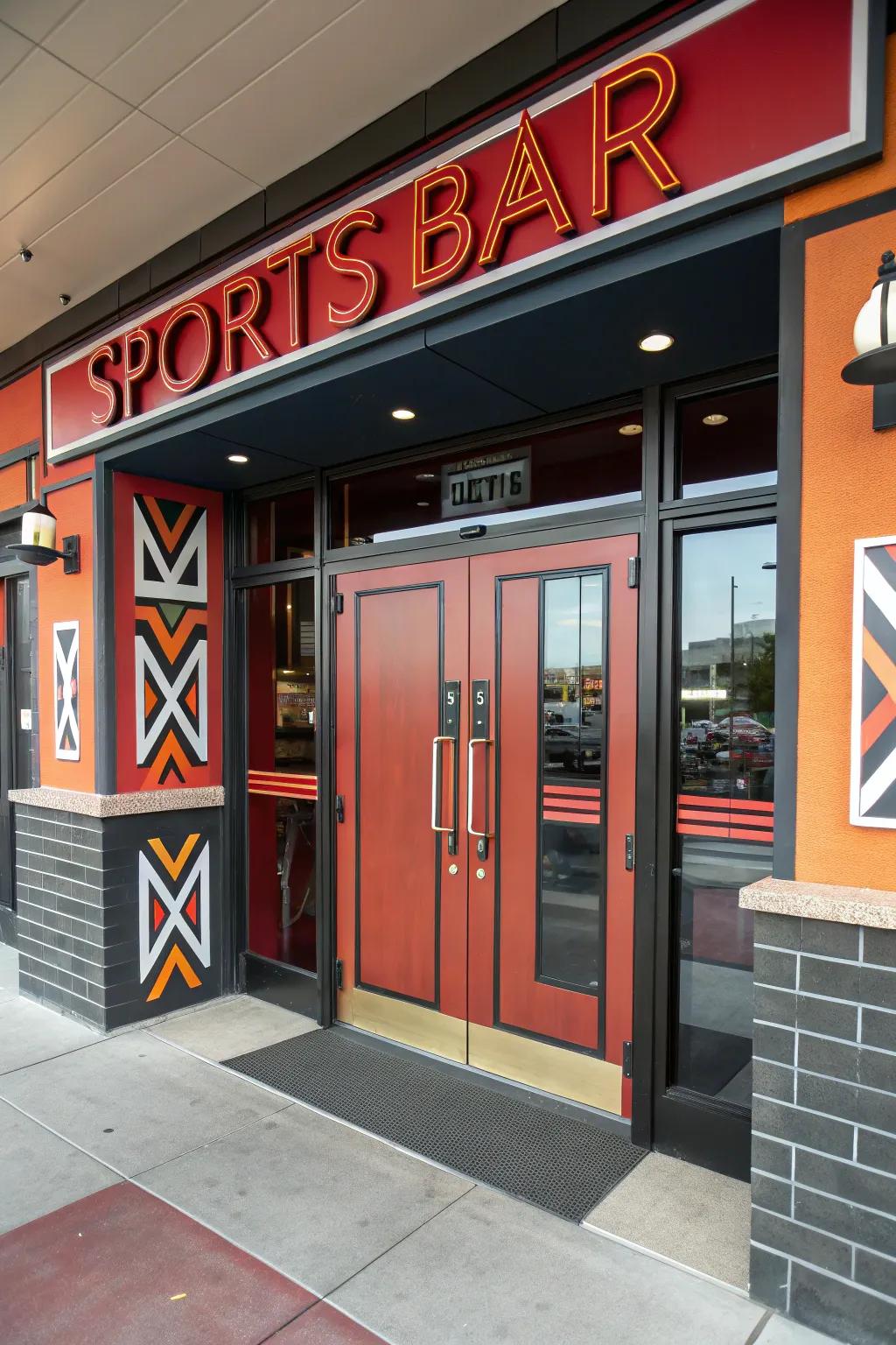 A bold entrance design that catches the eye.