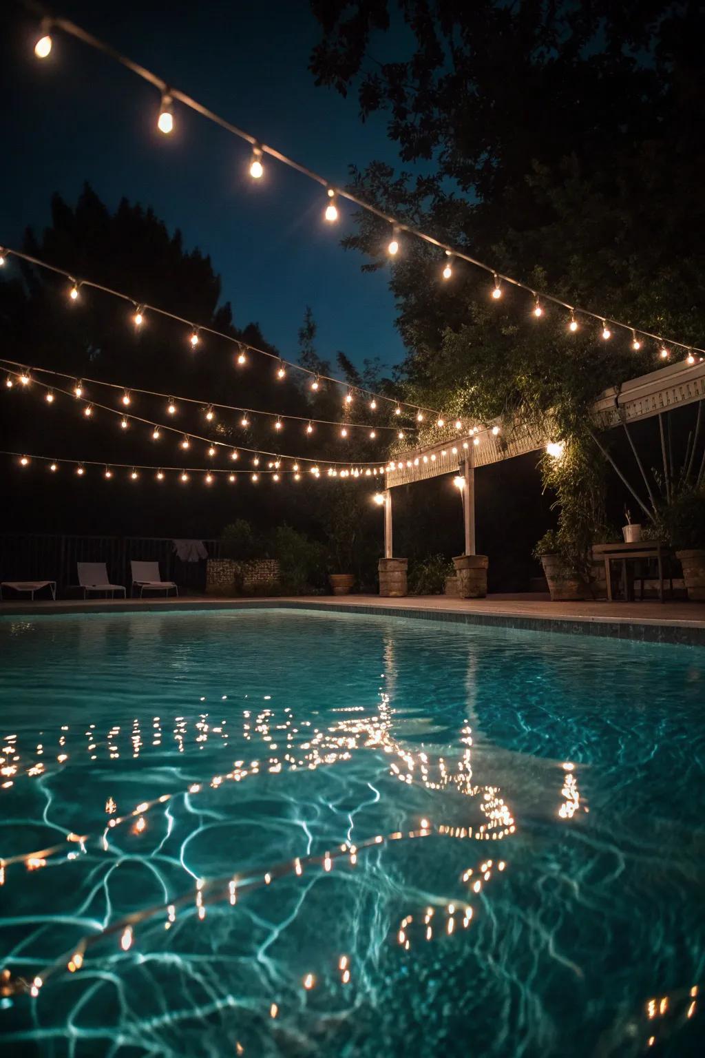 Underwater lights surprise and delight with their unique glow.