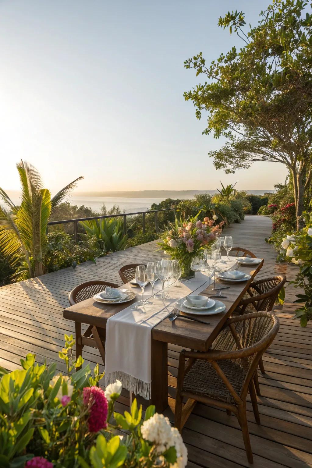 Dining under the sky becomes a delight.