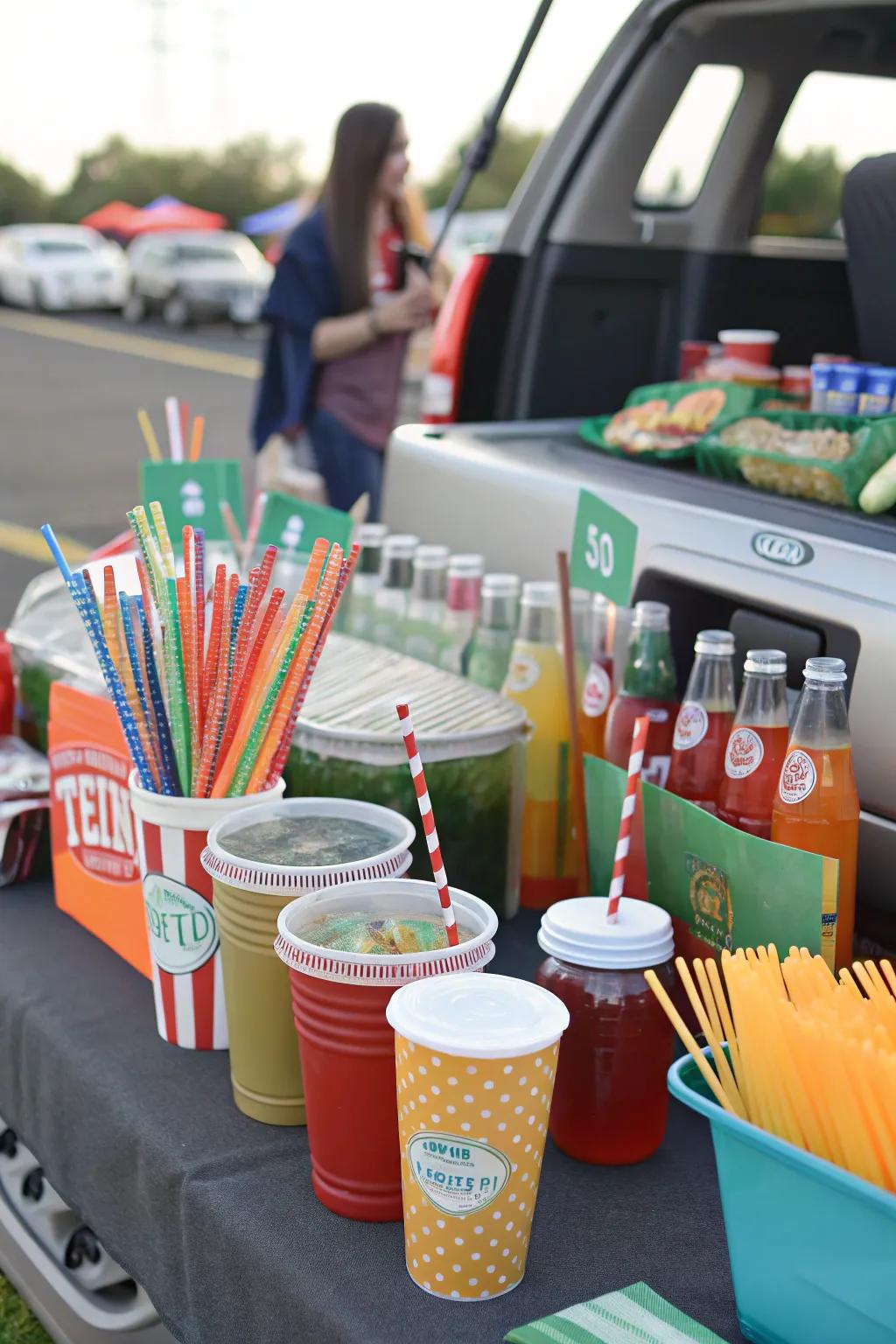 Keep things refreshing with a themed drink station.